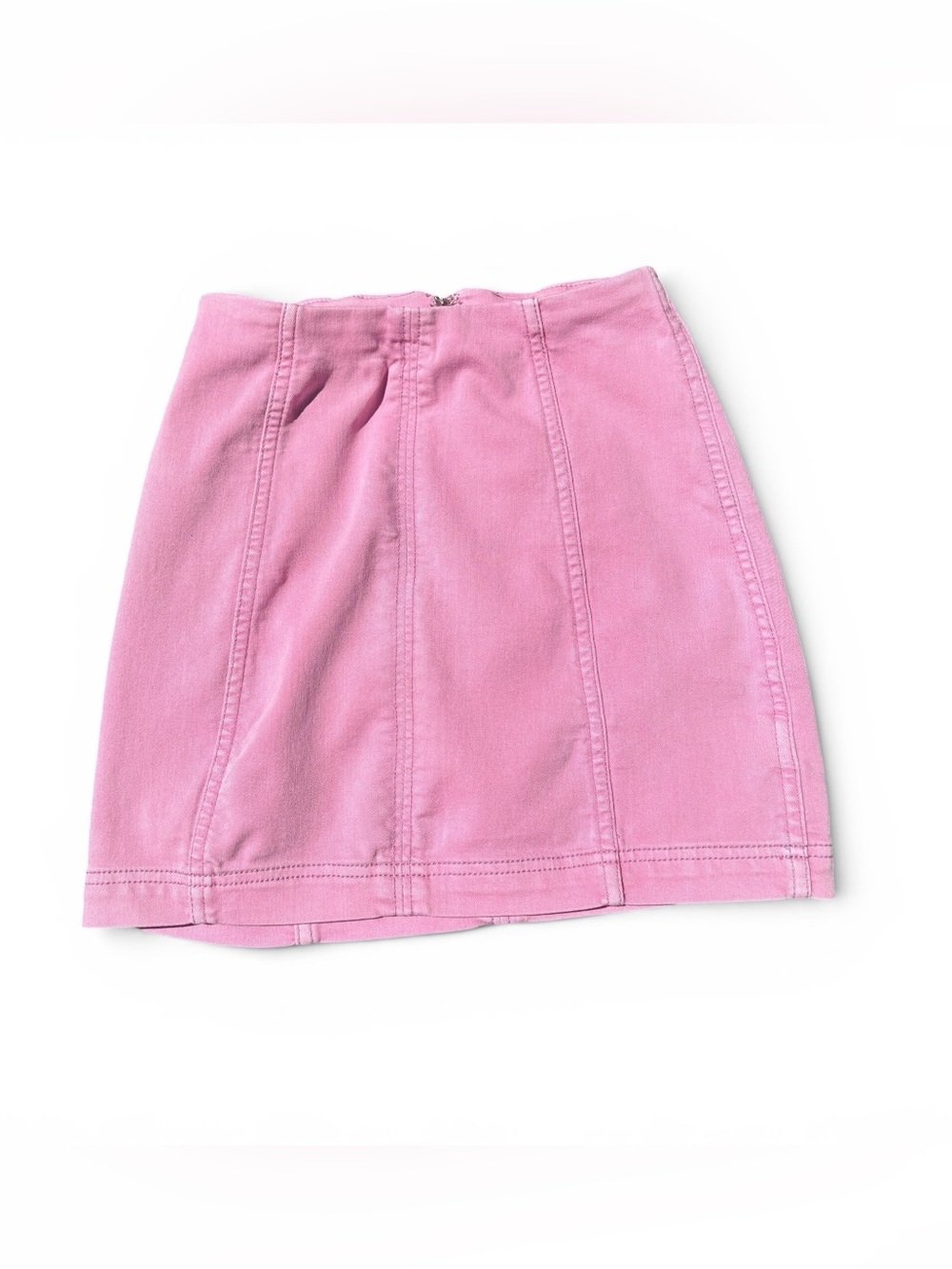 Free People Pink Denim Mini Skirt Size 0